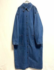 1990's made in usa SMYTHE AND COMPANY denim mixi coat スプリングコート ロングコート ヴィンテージ 