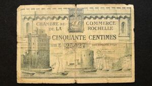 フランス ロシェル 緊急紙幣 50サンチーム（1915）[3197]