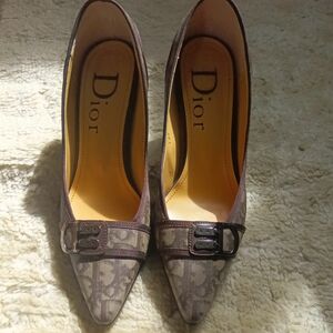 Dior　パンプス イタリア製　モノグラム　23.5センチ　7センチヒール