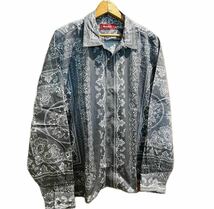 【HideandSeek】Bandana Pattern L/S Shirt Ｌサイズ ハイドアンドシーク バンダナ柄 シャツ キムタク 着 私物 木村拓哉 着用 同型同色_画像4