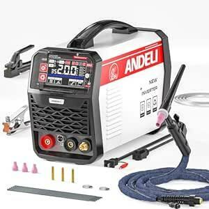 ANDELI 100V/200V 200A TIG溶接機 TIG/アーク溶接/CLEAN/パルス LEDスクリーン インバーター直