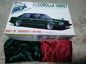 カローラ1600GT！ ラメシリーズ！チンチラ生地のおまけ付き！ アオシマ プラモデル 未組立 希少旧車当時物トヨタ TE71後期 