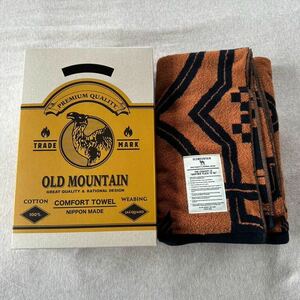 新品 OLD MOUNTAIN タオル キャメル オレンジ kakemono 同柄 COMFORT TOWEL CAMEL オールドマウンテン カケモノ キャンプ バスタオル