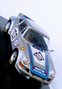 本体未使用!!ミニチャンプス　マルティニポルシェ９１１ カレラＲＳＲ２.８ タルガ・フローリオ　１９７３ シルバー系 　1/43　