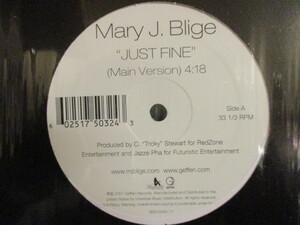 Mary J. Blige ： Just Fine 12'' (( Tricky Stewart Pro. / 落札5点で送料当方負担