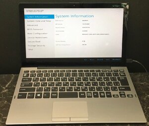 1円～ ■ジャンク SONY VAIO Pro PA / 第8世代 / Core ｍ3 8100Y 1.10GHz / メモリ 8GB / SSD 128GB / 12.5型 / OS無し / BIOS起動可