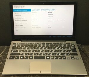 1 jpy ~ # Junk SONY VAIO Pro PA / no. 8 generation / Core m3 8100Y 1.10GHz / memory 8GB / SSD 128GB / 12.5 type / OS less / BIOS start-up possible 