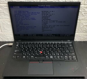 1円～ ■ジャンク LENOVO ThinkPad X1 Carbon / Core i5 8250U 1.60GHz / メモリ 8GB / NVMe SSD 256GB / 14型 / OS無し / BIOS起動可