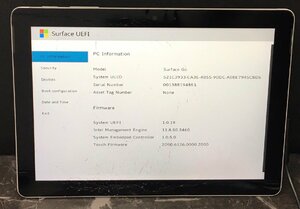 1円～ ■ジャンク Microsoft SURFACE GO / Pentium Gold 4415Y 1.60GHZ / メモリ 4GB / eMMC 64GB / 10.5型 / OS無し / BIOS起動可