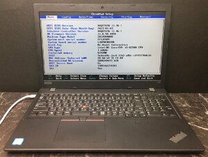 1円～ ■ジャンク LENOVO ThinkPad L580 / Core i5 8250U 1.60GHz / メモリ 8GB / ストレージ無し / 15.6型 / OS無し / BIOS起動可