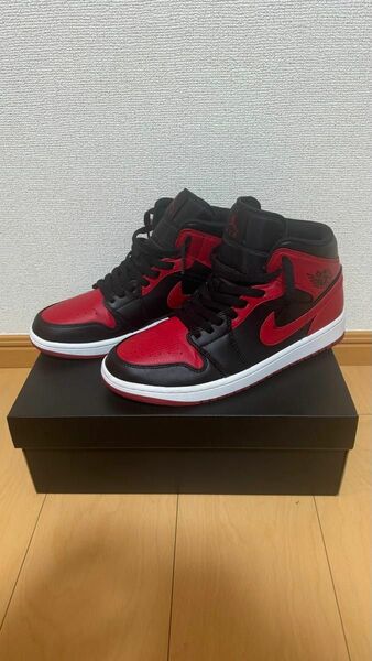 NIKE AIR JORDAN 1 MID "BRED" ジョーダン ブレッド 27.5cm