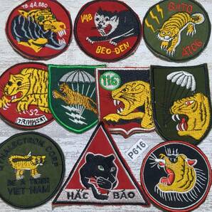☆P616 RED GREEN タイガー 虎 TIGER ワッペン 10枚 ベトナム 戦争 刺繍 ジャケット ベトジャン