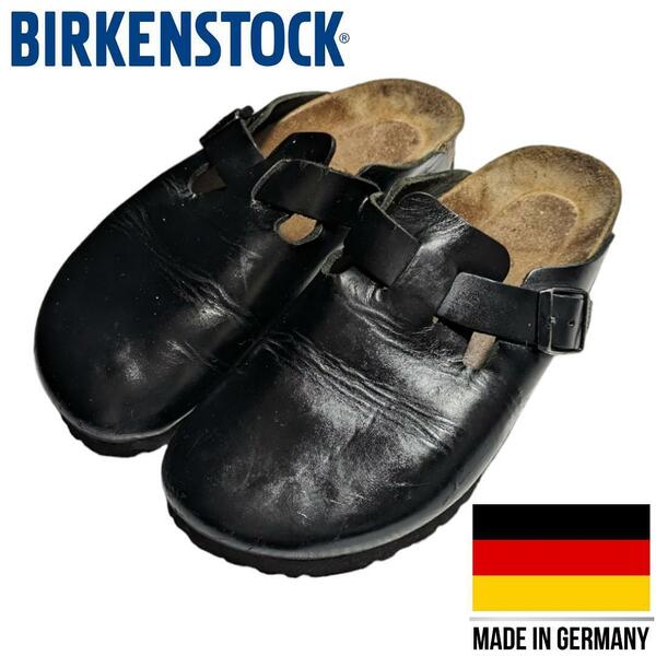 39 BIRKENSTOCK BOSTON ブラック サンダル ビルケンシュトック ボストン レザー 