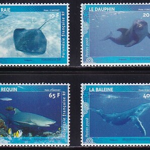 7 フランス領ポリネシア【未使用】＜「2008 海の生物」 4種完 ＞の画像1