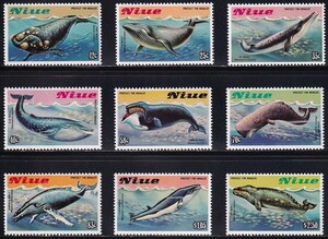 11 ニウエ【未使用】＜「1983 クジラ保護」 9種完 ＞