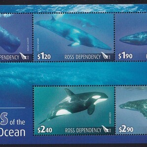 21 ニュージーランド・ロス海属領【未使用】＜「2010 クジラ」 組合せ・小型シート(5種) ＞の画像1