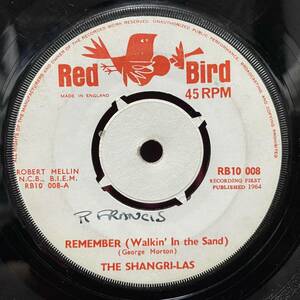 ◆UKorg7”s◆THE SHANGRI-LAS◆REMEMBER(WALKIN' IN THE SAND)◆