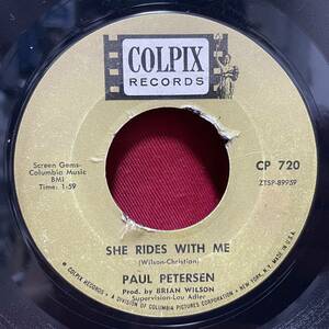 ◆1円開始!◆BRIAN WILSON作/PD!!◆USorg7”s!◆PAUL PETERSEN◆SHE RIDES WITH ME◆