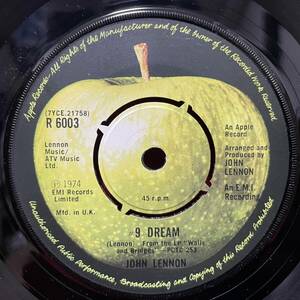 ◆1円開始!◆UKorg7”s!◆JOHN LENNON◆#9 DREAM◆