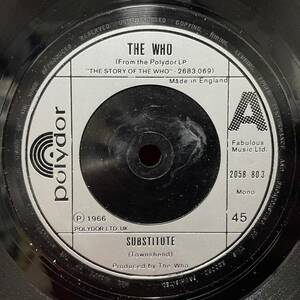 ◆1円開始!◆UK7”s!◆THE WHO◆SUBSTITUTE/I'M A BOY/PICTURES OF LILY◆