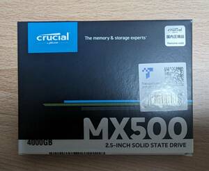 【中古】4TB Crucial SSD 4000GB 内蔵2.5インチ 7mm MX500 (9.5mmスペーサー付属) 5年保証 【PlayStation4 動作確認済】 正規代理店保証品