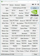 中古グラフィックカード 動作確認済 WinXP～Win10 LINUX ★ ZOTAC NVIDIA GeForce GTX 560 GDDR5 1GB 256bit DVI/HDMI/DP #2644-K_画像5