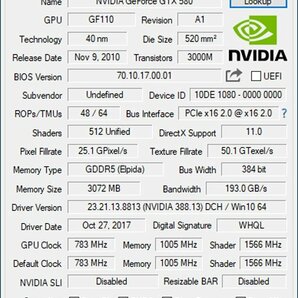 中古グラフィックカード 表示確認済 WinXP～Win10 LINUX ★ Palit NVIDIA GeForce GTX 580 GDDR5 3072MB 384bit DVI/HDMI/DP #2685-Kの画像5