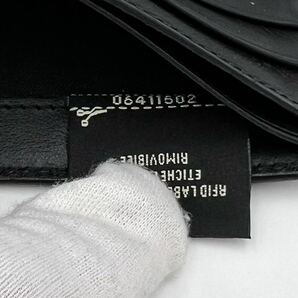 【未使用級】FENDI フェンディ 二つ折り メンズ ズッカ FF ダイアゴナル レザー 折り財布 コンパクト 小銭入れ カードケース 革 ウォレットの画像9