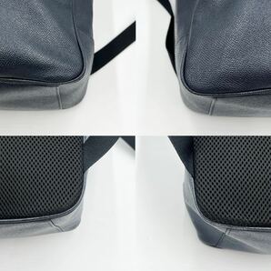 【極美品】COACH コーチ メンズ ベケット リュック バックパック ショルダー ビジネス 大容量 サフィアーノレザー A4 PC iPad ネイビー 紺の画像6