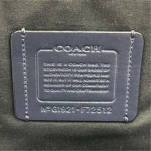 【極美品】COACH コーチ メンズ ベケット リュック バックパック ショルダー ビジネス 大容量 サフィアーノレザー A4 PC iPad ネイビー 紺の画像9