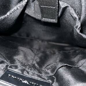 【未使用級】EMPORIO ARMANI エンポリオアルマーニ メンズ 革 レザー GA イーグル ワンポイント ショルダー サコッシュ ボディ ブラック 黒の画像9