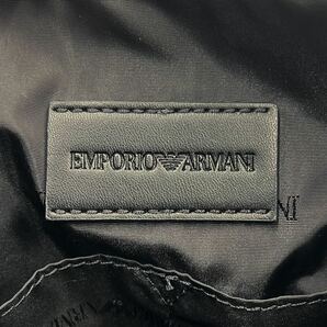 【未使用級】EMPORIO ARMANI エンポリオアルマーニ メンズ 革 レザー GA イーグル ワンポイント ショルダー サコッシュ ボディ ブラック 黒の画像10