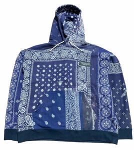 21aw NEIGHBORHOOD BANDANA CHOPPED / EC-HOODED . LS ネイバーフッド バンダナ ジップアップパーカー ネイビー L