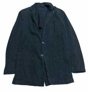 Подлинный 05SS Martin Margiela 10 Martin Margiela Fake Button Linen Cotton Jacket Black 50