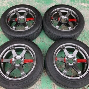 美品中古4本 RAYS VOLK RACING TE37 SONIC SL 15インチ７J+34 PCD１００ 4穴 マツダロードスター NA、NB、NDの画像1