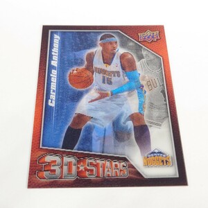 2009-10 UPPER DECK Carmelo Anthony 3D STARS インサート レア