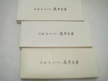 たから　万年毛筆　KT-3 いたちの毛使用　黒い軸　未使用3本セットで_画像7