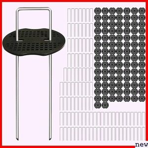  weed proofing seat gardening for 20cm*4cm*20cm artificial lawn fixation for . pin AOK black circle attaching 100 pcs set fixation pin 226