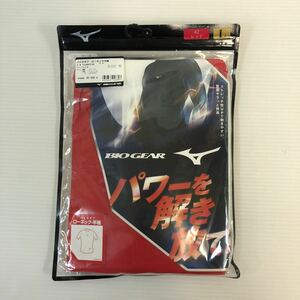 NP-1960 未使用品 ミズノ MIZUNO バイオギア ローネック 半袖 Lサイズ 12JA8C3162 レッド 野球 