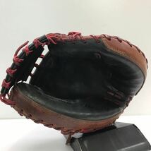 G-1110 ミズノmizuno ミズノプロ mizunopro 硬式 捕手用 キャッチャーミット グローブ グラブ 野球 中古品 刺繍入り 補修あり_画像3