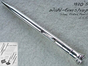 ◆ロングサイズ◆1920年代製 ウァール・エヴァーシャープ シルヴァーペンシル USA◆ ◆ 1920’s Eversharp Silver Plated Pencil U.S.A.◆