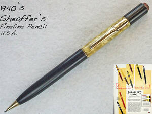 * редкость *1940 годы производства Sheaffer * штраф линия * авторучка порог двери USA* 1940*s Vintage Sheaffer*s Fineline Pencil U.S.A.*