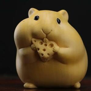 黄楊木彫の食いしん坊ハムスターを彫るの画像3