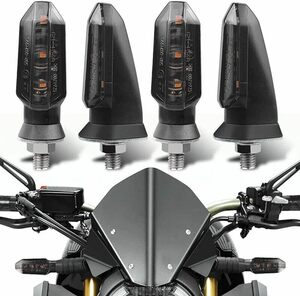 BluFied バイク ウインカー 4個セッ ト LED ウインカー ターンシグナル 3led 高輝度 流れるウィンカー 12V 