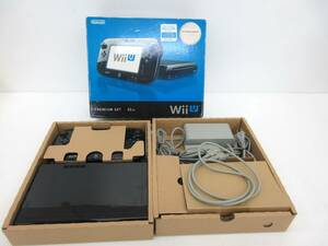 静★任天堂/Wii U/プレミアムセット/32GB/本体/ゲームパッド/ケーブル/アダプター/ジャンク品　 ※スタンド、説明書欠品　M-184★