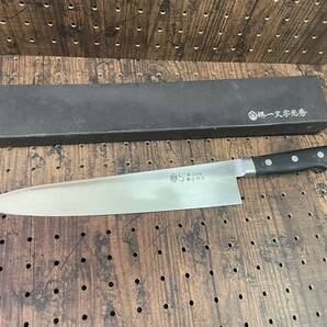 銘有り☆ 堺一文字光秀 牛刀 SWORO 刃渡270mm 全長400mmの画像1