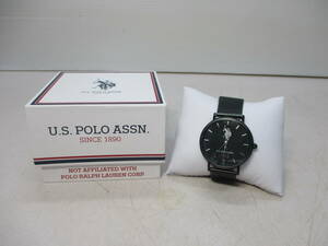 U.S.POLO ASSN クォーツ メンズ腕時計 US-1B 動作品 未使用状態 保管品 n125