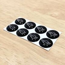 ミニクーパー エンブレム 3Dシール ８個セット　エポキシ樹脂 BMW ロゴ 鍵穴隠し エンブレム ステッカー mini ミニクーパーエンブレム　_画像3