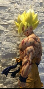 ドラゴンボール リペイント　原作カラー　孫悟空　43cm フィギュア　特大　超サイヤ人