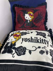 shi...yoshikitty сотрудничество . данный . подушка 2 вида комплект yosi Kitty YOSHIKI X JAPAN подушка 2 шт. комплект примерно 45×45cm